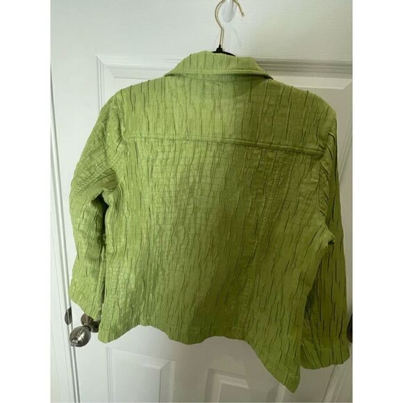 Christopher & Banks women’s lot bundle green jacket and brown blouse size medium - Picture 3 of 15